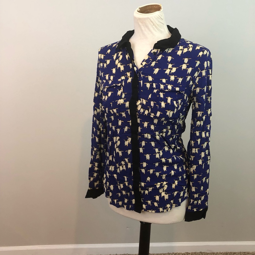 Anthropologie Maeve penguin top size 6